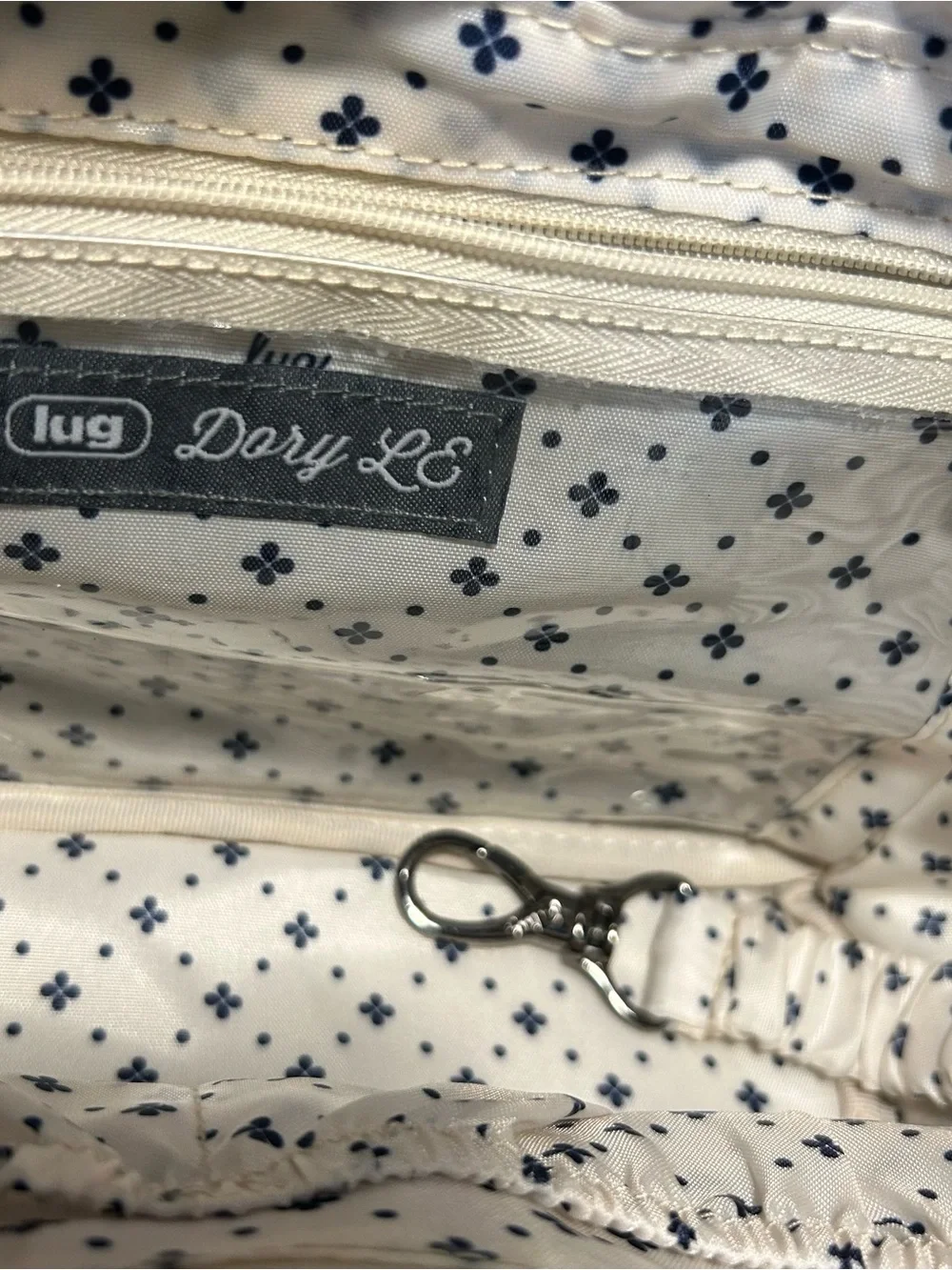 Lug Storybook Blue White Dory LE nylon tote crossbody removable strap NWOT